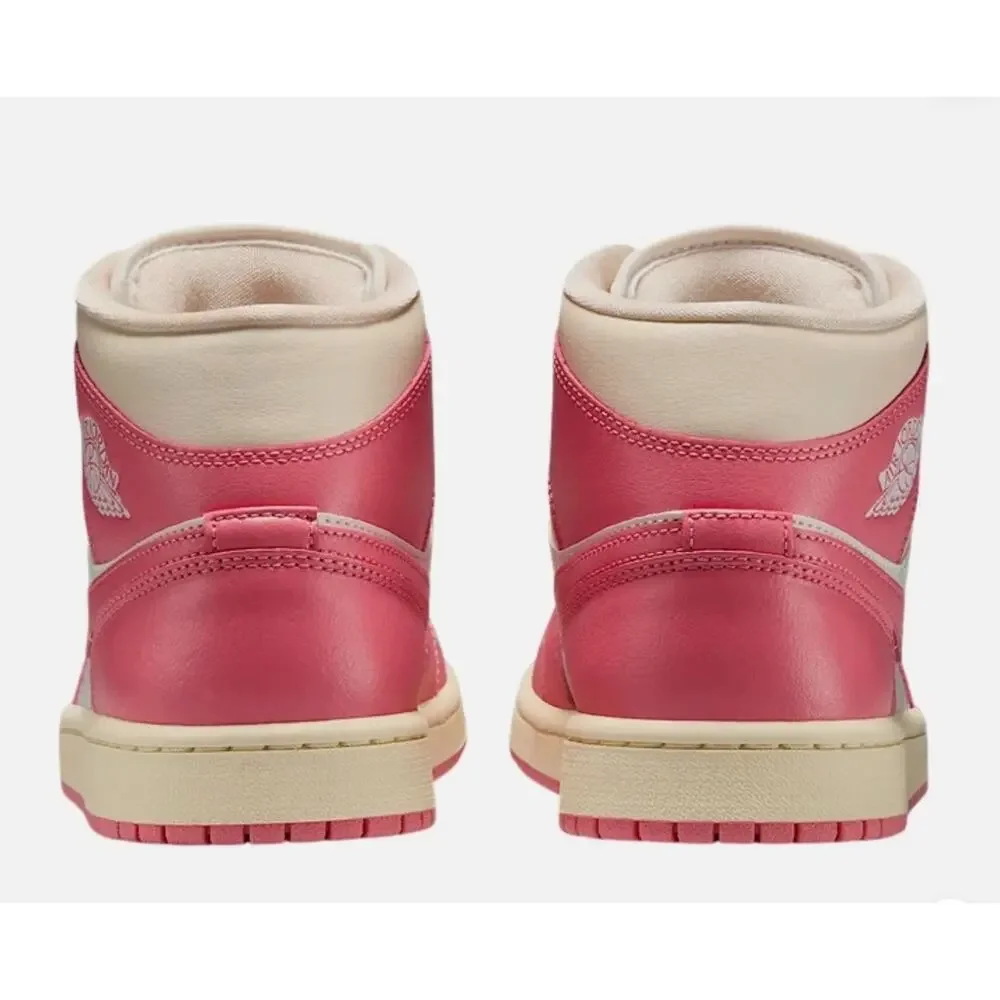 Size 6 - Women's Nike Air Jordan 1 Mid Sail/Pink Salt-Guava Ice BQ6472-109